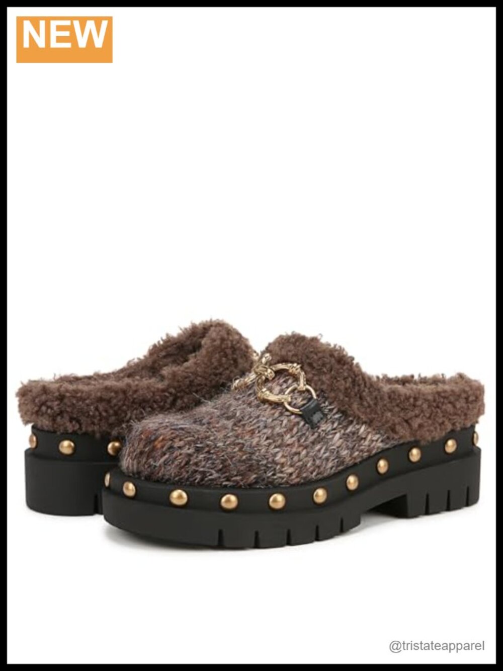 Women's Annie Mules Clogs Block Heel Slip-On Lug Sole - Picture 6 of 6